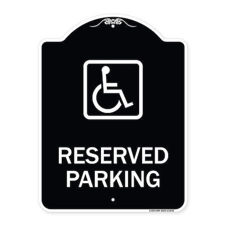 Reserved Parking Handicapped Symbol  Blue Heavy-Gauge Aluminum Architectural Sign